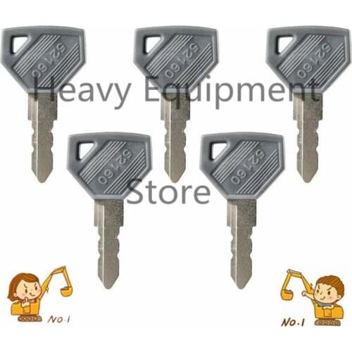 5 PCS Key For Yanmar John Deere JD Tractor Ignition 194155-52160 198360-52160 198162-52150 EX450 EX2900 EX3200