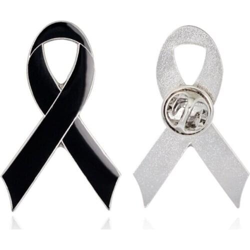 5pieces Crystal ~Lung Cancer~ Emphysema Awareness Ribbon Pendant Pin Brooch Thailand funeral memorial brooch