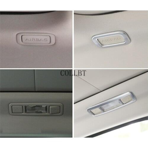 4Pcs Chrome Interior Roof Reading Light Cover Trim Frame For Land Rover Range Rover Evoque 2012 2013 2014 2015 2016 2017