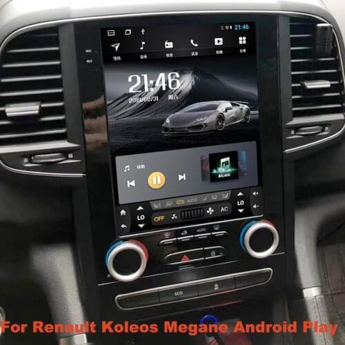 For Renault Koleos Megane 2017 Tesla Radio Android 9.0 Stereo GPS Car Multimedia Audio Player 4G Network Navigation Head Unit