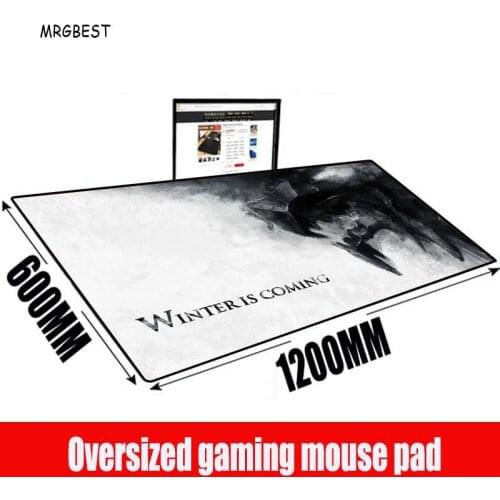 Winter Is Coming Gaming Large Mouse Pad Gamer Notebook Computer Mause pad Keyboard Mat Office Desk Mat Customize All Size