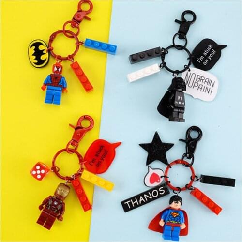 Iron Man Spider-Man Captain America Kawaii Keychain Series Kawaii Toys Keychains Creative Pendant Gift for Kids Doll Toys New