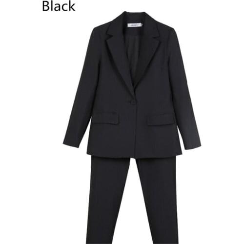Black Women Pantsuit Tuxedo 2 Piece Set(Jacket+Pants) Women Business Suit Female Office Uniform Ladies Pantsuits Custom Made