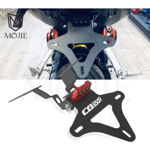 Motorcycle License Plate Holder Tail Tidy Fenders Eliminator Registration Plate LED Light For Honda CB650R CB 650 R 2019-2020