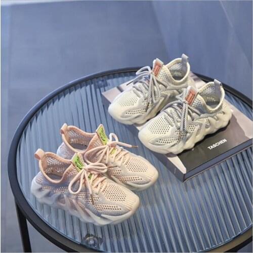 Childrens shoes 2021 new summer breathable mesh boys' sports shoes soft soled flying woven girls' antiskid casual shoes