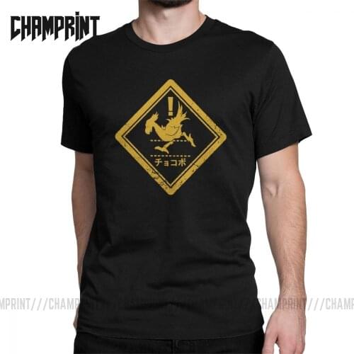 Final Fantasy Men T Shirt Cloud FF7 Game Strife Shinra Chocobo Unique Tee Shirt Short Sleeve T-Shirts Pure Cotton Printed Tops