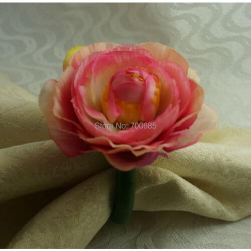 Artificial silk flower napkin ring, napkin holder