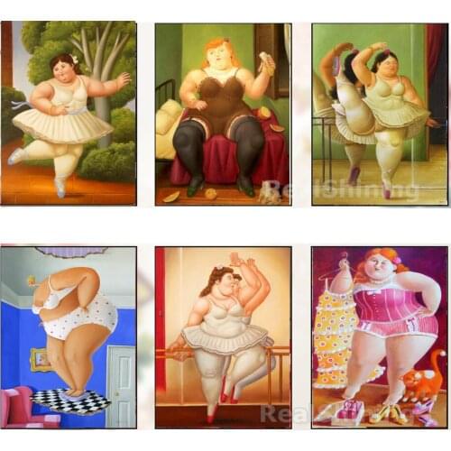 Fat ballerina Girl pattern diamond painting 5d cross stitch Full diamond Embroidery dancer rhinestone diamond mosaic sale N751