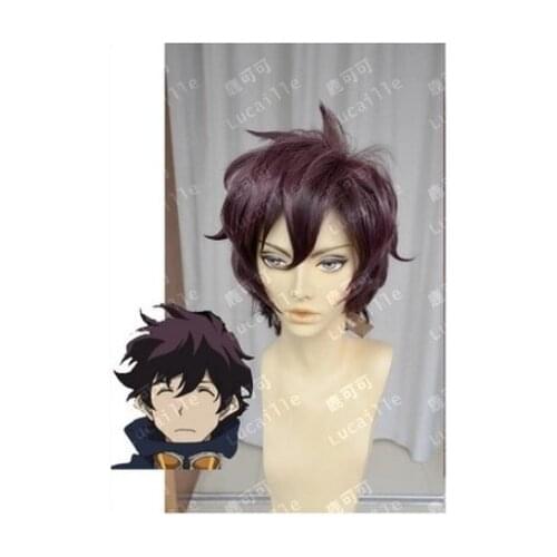 Kekkai Sensen Leonardo Watch Short Wigs Heat Resistant Synthetic Hair Blood Blockade Battlefront Cosplay Headwear Wig + Wig Cap