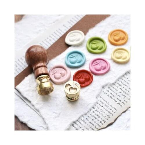Creative kawayi cherry Special-shaped Wax Seal StampFire Lacquer Seal Head Wedding Greeting Card Wax Seal