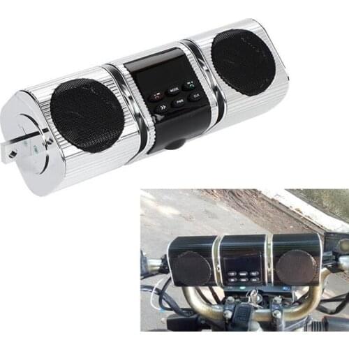 Motorcycle MP3 Player 12V Music Player FM Radio with LED Display Bluetooth Stereo Motorcycle Speaker Waterproof
