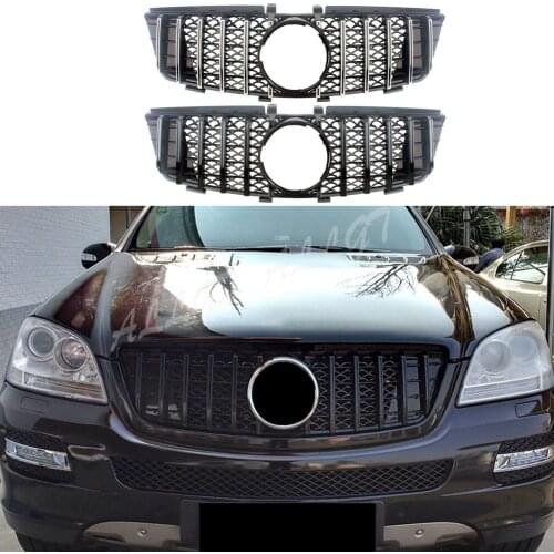 Front Racing Billet Bumper Grille Upper Cover For Mercedes-Benz W164 ML Class 2006 2007 2008