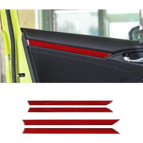 Compatible with Door Panel Interior Door Moulding Trims Carbon Fiber Interior Cover for Honda Civic 2020 2019 2018 2017 2016Trim