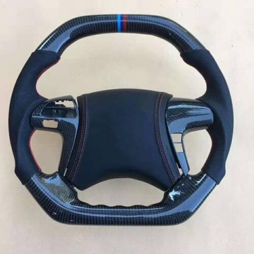 Avalon 2010-2012 Cuatomized Real Carbon Fiber Sports Steering Wheel Alcantara Leather compatible for Toyota Avalon Camry Corolla