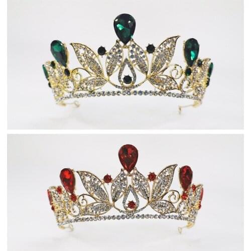 Bridal Baroque Tiara Hair Crown Bride Crown Bridal Accessories Wedding Tiara Crystal Wedding Accessories Golde Color Crown