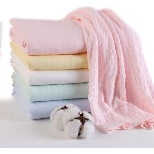 Super Thin Jacquard Fabric in Summer Childrens Breathable Elastic and Healthy Cotton Cloth Ventilation Sweat Sewing Fabric