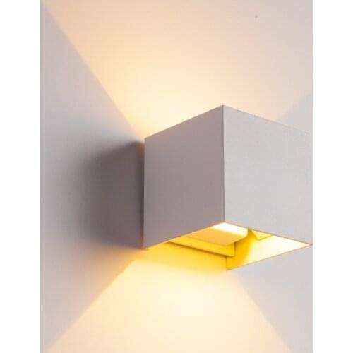 6W LED Wall Light Outdoor Waterproof IP65 Porch Garden Wall Lamp Sconce Cube Adjustable Balcony Terrace Decoration Lighting Lamp