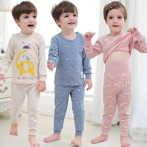 2021 Spring Children Pajamas Animal Cartoon Sleepwear Kids Clothes Set Winter Pyjamas Kids Toddler Baby Sleepwear For Boys Girls