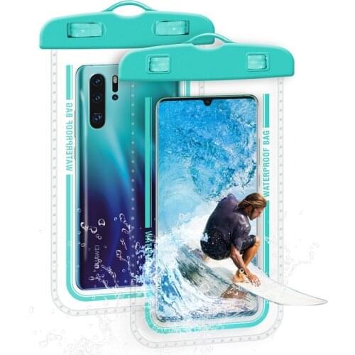7 Inch Big Screen Phone Waterproof Bag PVC Clear Phone Case Pouch For Water Games Beach Diving Surfing Skiing Swimming Dry Bag