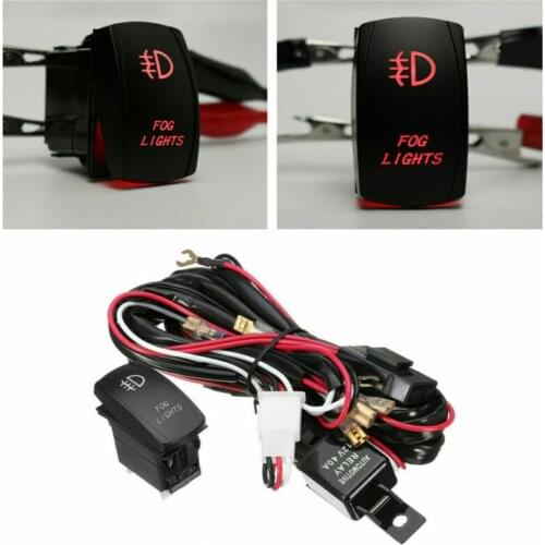 High Qualiy Universal 12V 40A Wiring Harness With On/Off Switch Kit For Car LED Fog Light Wiring Harness Fuse Switch Dropship