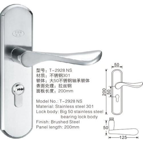 [Xi Ya Hardware] stainless steel door locks mechanical locks door handle lock Zhongshan factory