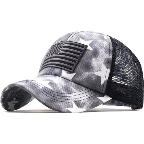 Women men USA Flag mesh baseball cap fashion male female Breathable Snapback Hats Unisex Trucker Hats Cap new