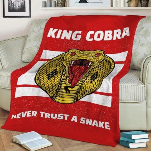 Angry Snake Cobra Animal Flannel Throw Blanket 3D Printed Keep Warm Sofa Child Blanket Home Decor Textiles Dream Family Gift