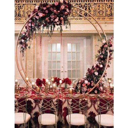 Gold Hoop Backdrop 40inch centerpiece backdrop high centerpiece vase