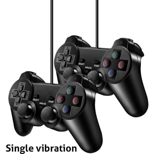 1PCS Vibration Joystick Wired USB PC Controller For PC Computer Laptop For WinXP/Win7/Win8/Win10 For Vista Black Gamepad