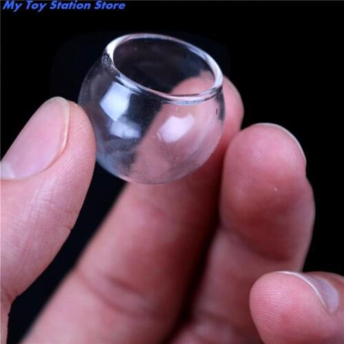 1PCS Pet A Glass Bowl For Fish Tank Doll House Decor Accessories Dollhouse Miniature 1:12 Toy