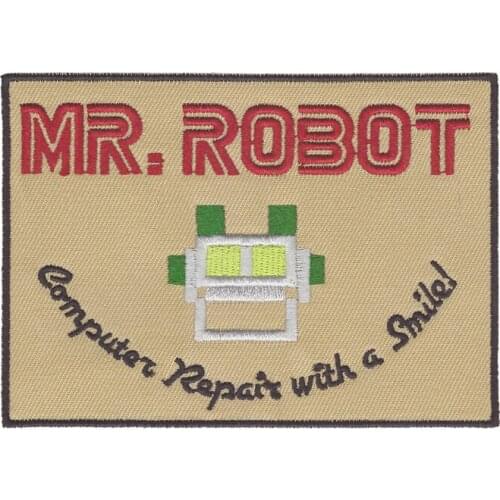1Pcs MR ROBOT FSOCIETY TV SHOW HIGH QUALITY PATCH IRON/SEW ON - Various clothing patches computer repair with
