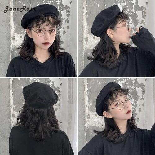 Foux Beret Women Summer Boinas Para Mujer Blue Newsboy Cap Ladies Fashion Painter Leather Funky Adjustable Rope 2021 New Female