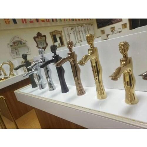 Free ship Single handle gold Finish Bathroom lavatory Vessel Sink Beauty tall Faucet deck mounted luxury tap