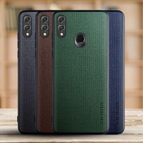 Phone case for Huawei Honor 8X Cross pattern Fabric Texture funda coque capa Classical style cover for Huawei Honor 8X case
