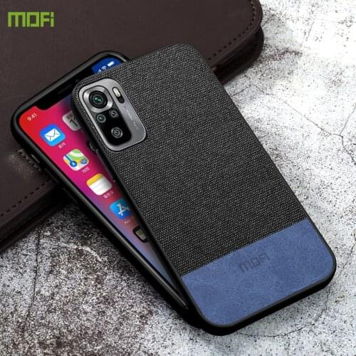 For Xiaomi Redmi Note 10s Case Fabric Shockproof Slim Back Cover MOFi Original Redmi Note 10 Pro Luxury Cases Coque