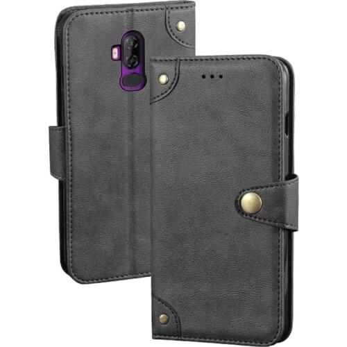 For Ulefone P6000 Plus Case Retro Magnetic Flip Wallet Leather Capa Case For Ulefone P6000+ Cover Unique Metal Buckle Design