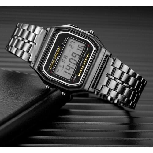 Digital Watch For Women Luxury 2021 Electronic Led Sport Square Alloy Dial Womens Mens Clock Rose Gold Watches Gifts Reloj Mujer
