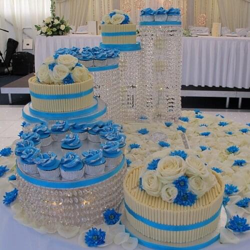 DZ5pcs Crystal Wedding Cake Europe wedding cake stand Banquet Party Cake Display Birthday Decoration Cake cupcake display