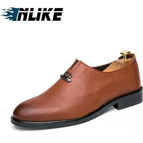 INLIKE Men Shoes Loafers Soft Leather Shoes Men Moccasins Comfortable Casual Shoes