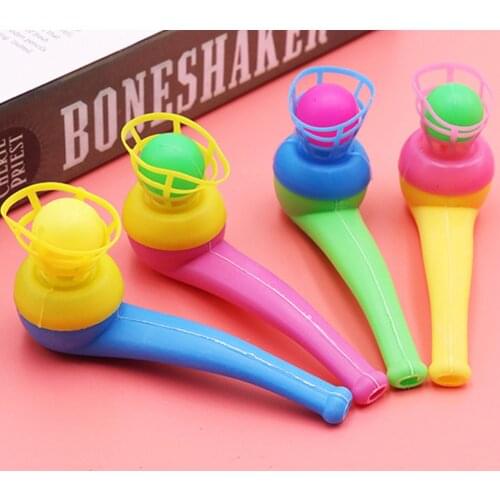 1PC Children Toys Blow Pipe & Balls Kid Blowing Toys Gift Interactive Balance Games Plastic Pipe Balls Toy Random Color