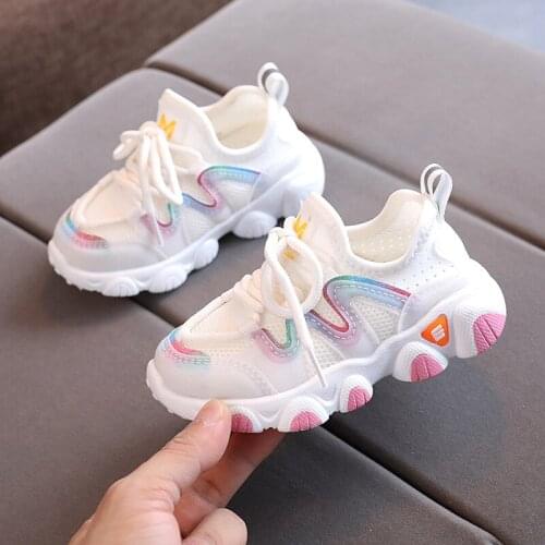 Kids Casual Shoes Boys Sports Shoes Spring Autumn Comfortable Children Mesh Shoes Breathable Girls Fashion Sneakers Size 21-30