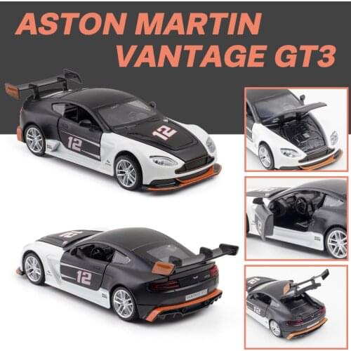 Diecast 1:32 Alloy Model Car Aston Martin Vantage GT3 Sportcar Metal Vehicle Collection for Children Birthday Gifts Hotsell Toys