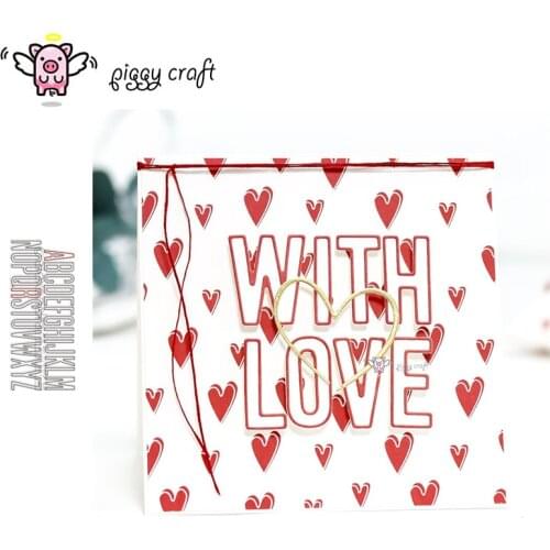 Piggy Craft metal cutting dies cut die mold Line letter decoration Scrapbook paper craft knife mould blade punch stencils dies
