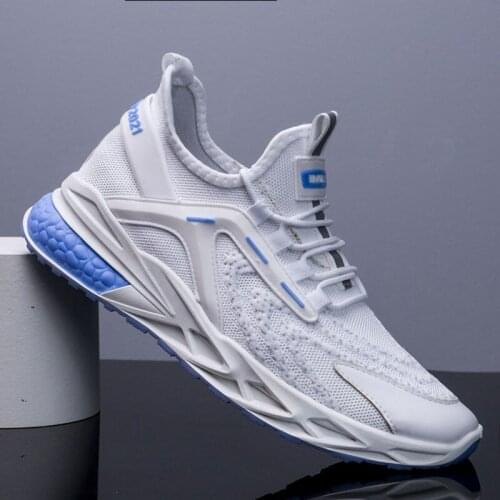 New Shoes Mens 2021 Summer Plus Size Mens Casual Shoes Breathable Flying Woven Sports Shoes trend running shoes