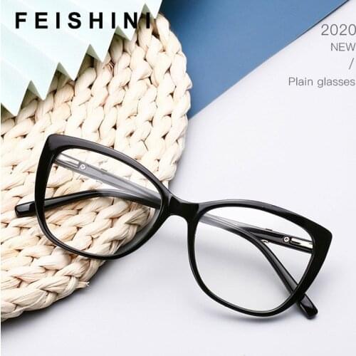 Feishini Anti Blue Light Glasses Blocking Filter Reduces Eyewear Strain Clear Gaming Computer Glasses Women Improve Comfort