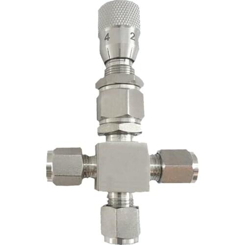1/8" 1/4" 3/8" 4 6 8 10 12mm OD Tube Compreesion Bulkhead Tee 304 Stainless Shut Off Metering Mirco Needle Valve Water Gas Oil