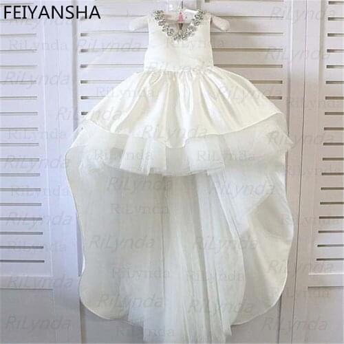 Girls dress new sweet princess dress baby kids girls clothing wedding banquet dress childrens clothing crystal diamond