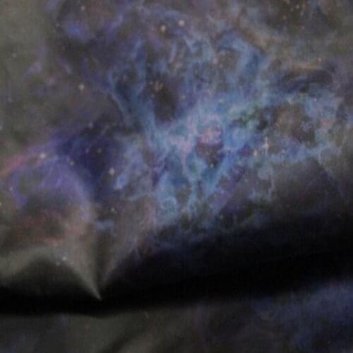 Pretty Purle Universe Star Clould Polyester Lining Fabric 50x140cm