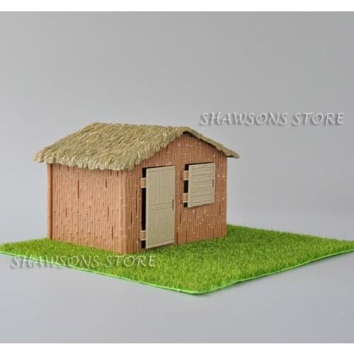 Build Your Own Farm Model Farmhouse Toy Bamboo Cabin Miniature Replica