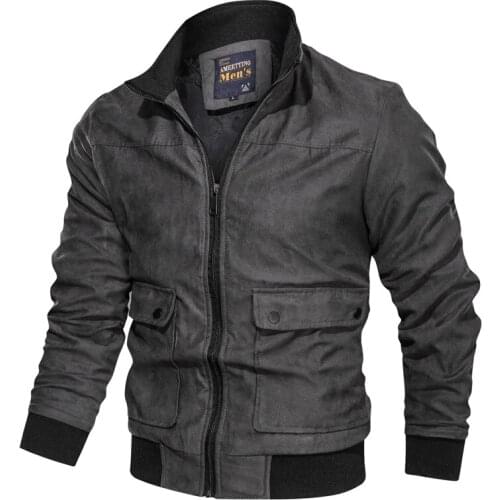 Casual Spring 2020 Military Jacket Mens top Jackets Coats Men Outerwear Casual Brand Zipper Thin Coat Stand-Collar